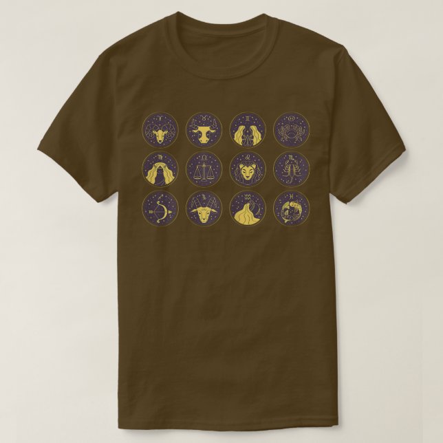 Kvinnor i zodiac Te T Shirt (Design framsida)