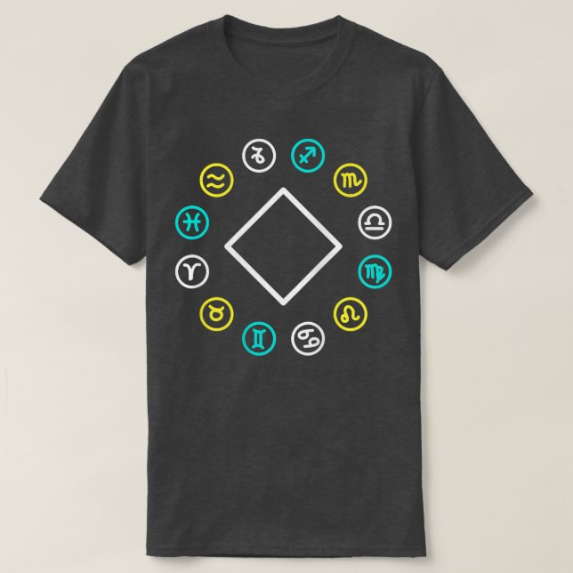 Kvinnor i zodiakhjulet Horoscope Kvinnor T Shirt (Design framsida)
