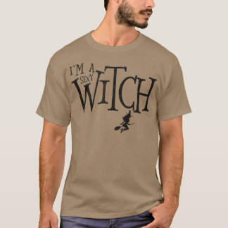 Kvinnor Im A Sey Witch Funny Halloween Womens Outf T Shirt