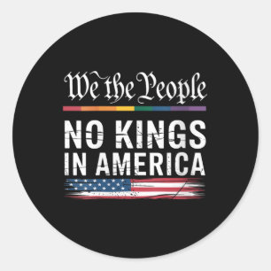 Kvinnor Inga Kungar I Amerika Vi Folket Politisk Runt Klistermärke