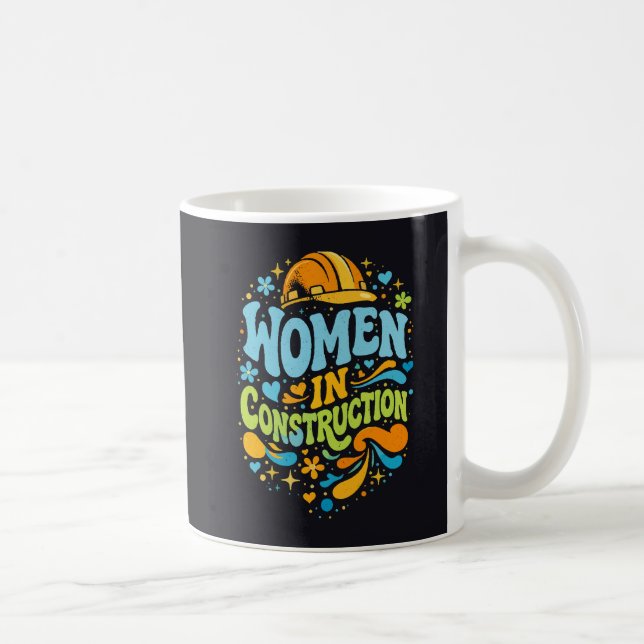 Kvinnor Inom Bygg Retro Empowerment Kaffemugg (Höger)