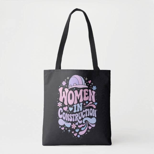 Kvinnor Inom Bygg Retro Empowerment Tygkasse (Framsida)