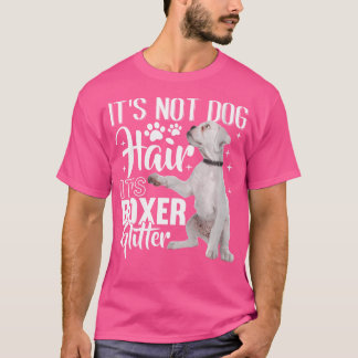 KVINNOR INTE Hund Hair Det är Glitter - Vita Hund T Shirt