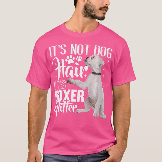 KVINNOR INTE Hund Hair Det är Glitter - Vita Hund T Shirt (Framsida)