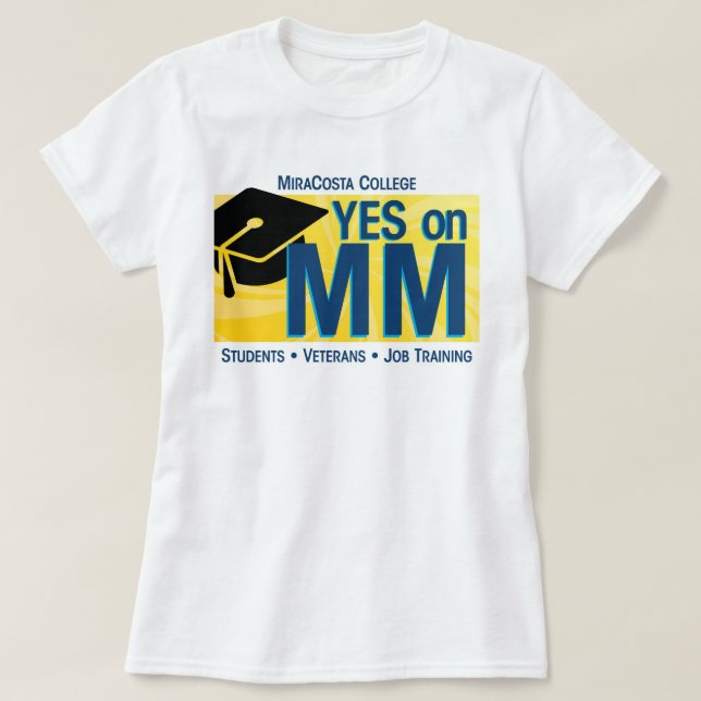 Kvinnor ja på EN MM för den MiraCosta högskolan Tee (Design framsida)