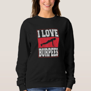 Kvinnor Jag älskar Burpees Fitness Kvinnlig Bodybu T Shirt
