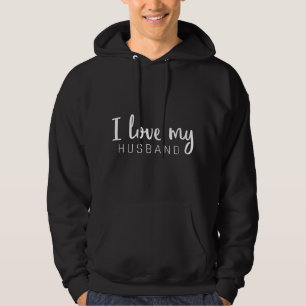 Kvinnor Jag älskar min man årsdag Matchande kupong Hoodie