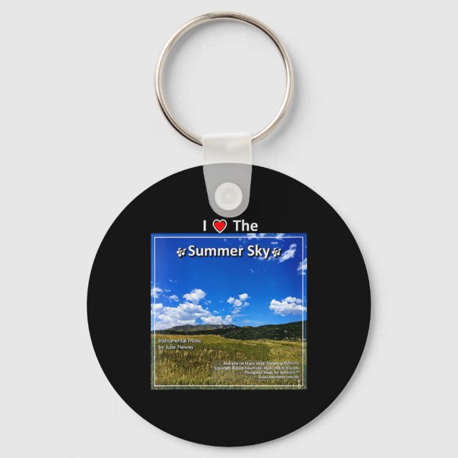 Kvinnor Jag älskar sommarhimlen Nyckelring (Framsida)