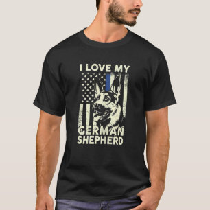 Kvinnor Jag älskar tysk schäferhund tysk schäferhu T Shirt