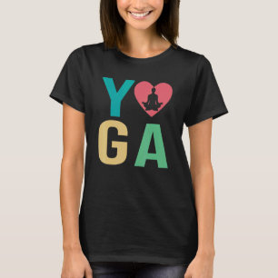Kvinnor Jag älskar yoga Kundalini Ashtanga Hatha A T Shirt
