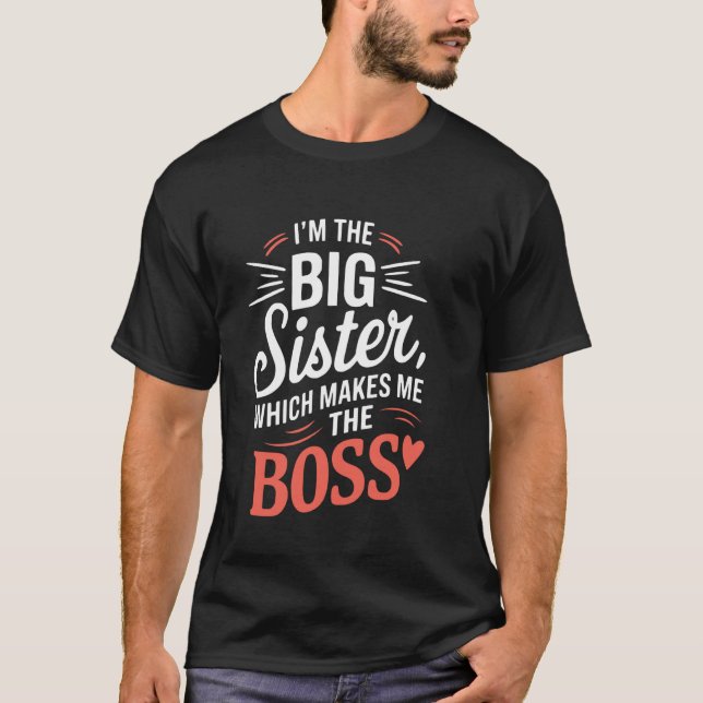 Kvinnor jag är Big Sister-vuxen T Shirt (Framsida)