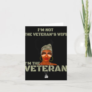 Kvinnor Jag är inte veteranens fru jag är veterane Kort