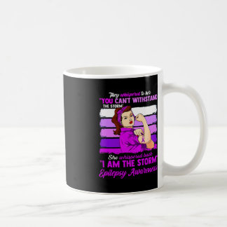 Kvinnor jag är Storm Epilepsy Awareness Warrior Kaffemugg