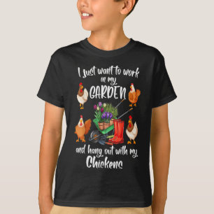 Kvinnor jag bara vill jobba i min trädgård t shirt