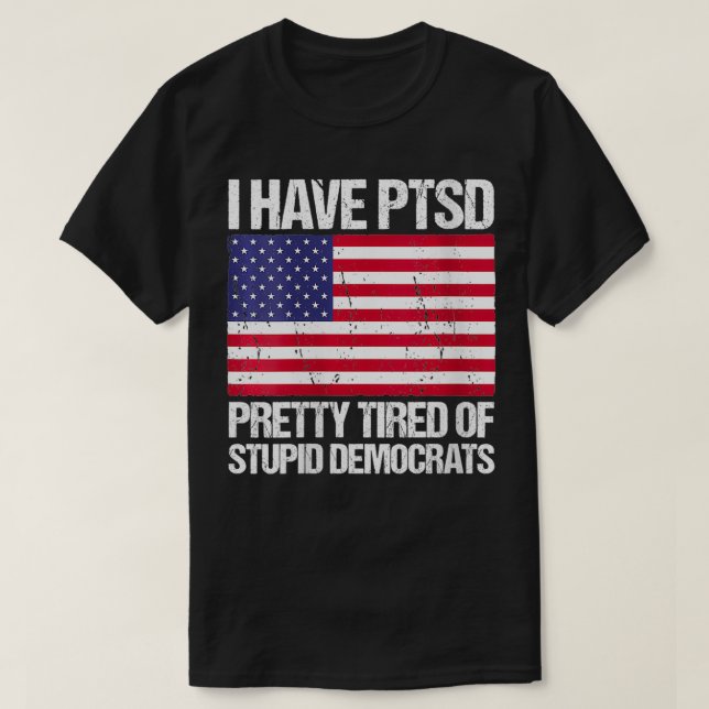 Kvinnor jag har PTSD-Söt som är trött på stupiddem T Shirt (Design framsida)