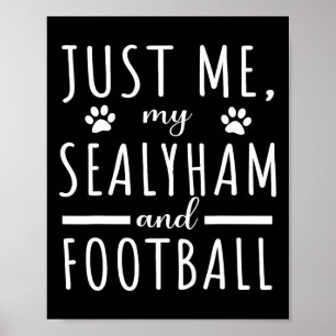Kvinnor Jag Min Sealyham Och Fotbollsmamma Rolig H Poster
