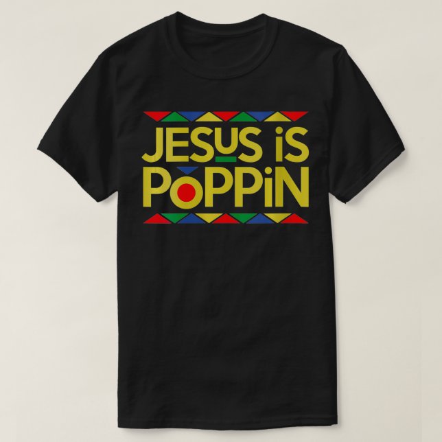 Kvinnor Jesus är Poppin VNeck T Shirt (Design framsida)