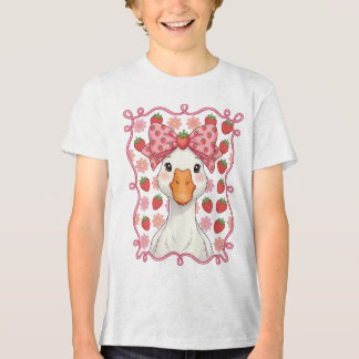 Kvinnor Jordgubb Gås Sommar Båge T Shirt