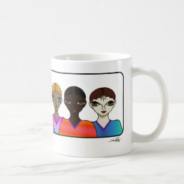 Kvinnor justerade. Mugg