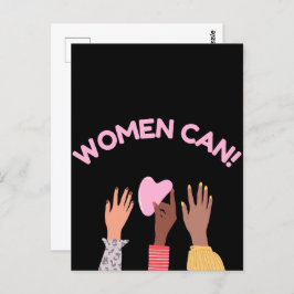 Kvinnor Kan Feminist Vykort
