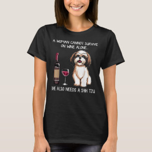 Kvinnor kan inte Överleva Ensam behöver Shih Tzu o T Shirt