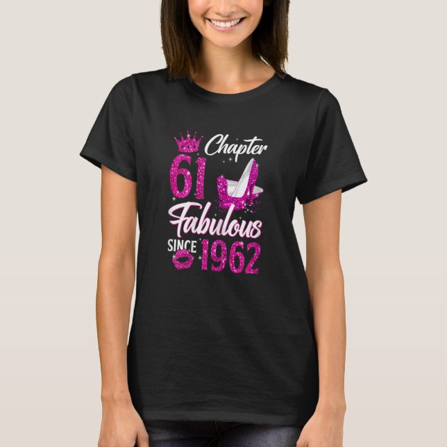 KVINNOR Kapitel 61 Fabulous sedan 1962 61st Birthd T Shirt (Framsida)