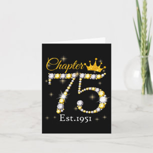 Kvinnor Kapitel 75 Fantastisk Est 1951 75-årsdag Q Kort