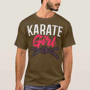 Kvinnor Karate Fighter Black Bälte Lesson Utbildni T Shirt