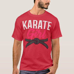 Kvinnor Karate Fighter Black Bälte Lesson Utbildni T Shirt