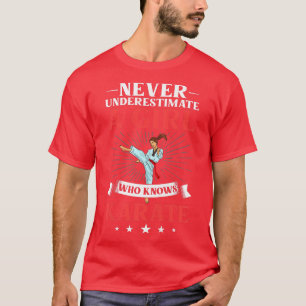 Kvinnor Karate Fighter Black Bälte Lesson Utbildni T Shirt