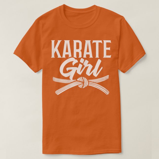 Kvinnor Karate Fighter Black Bälte Lesson Utbildni T Shirt (Design framsida)