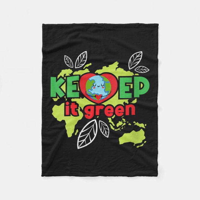 Kvinnor Keep It Green - Miljöskydd Fleecefilt (Framsidan)