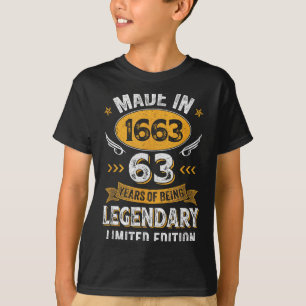 Kvinnor Kjol Vintage 1963 63 Gammal Födelsedag T Shirt