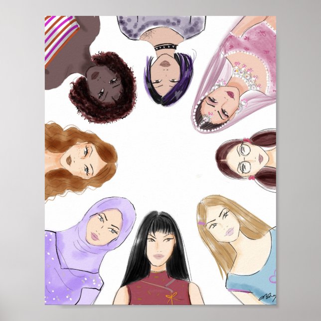 Kvinnor, konst. poster (Framsidan)