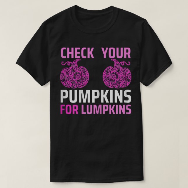Kvinnor kontrollerar om det finns lumpkins. Breast T Shirt (Design framsida)
