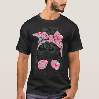 Kvinnor kvinnor Dental Life Messy Bun Hair Sunglas T Shirt