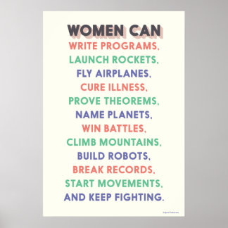  kvinnor "Kvinnor kan.." Litany Poster