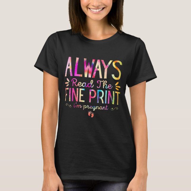 Kvinnor läser alltid Bran Skriv ut Jag är gravid o T Shirt (Framsida)