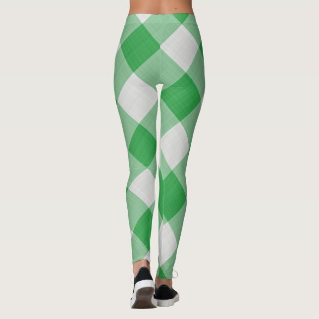Kvinnor Leggings Grön/Vit (Baksida)