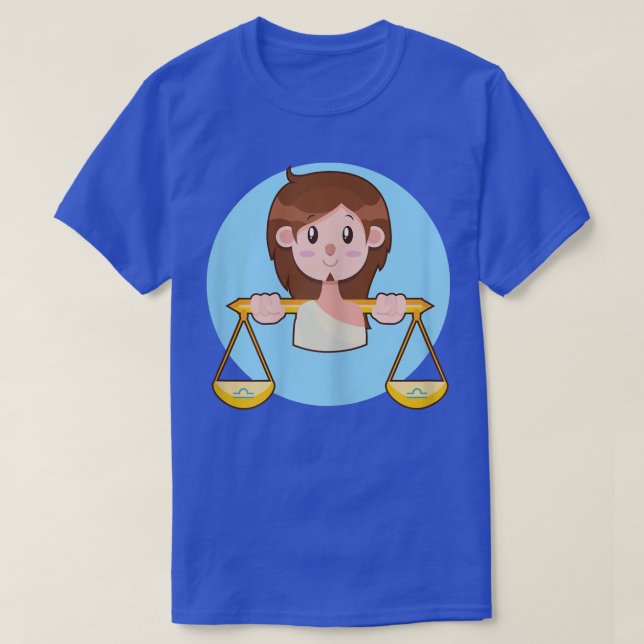 Kvinnor Libra Zodiac Horoscope Astrology T-shirt 6 (Design framsida)