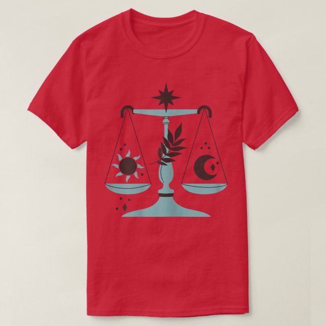 Kvinnor Libra Zodiac Horoscope Astrology T-shirt 6 (Design framsida)
