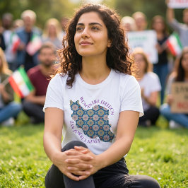 Kvinnor Liv Frihet Protest | Violetta blommor T Shirt