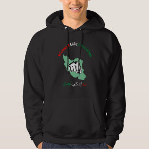 KVINNOR LIVSFRIHET Farsi Zan Zendegi Azadi med Fe Hoodie