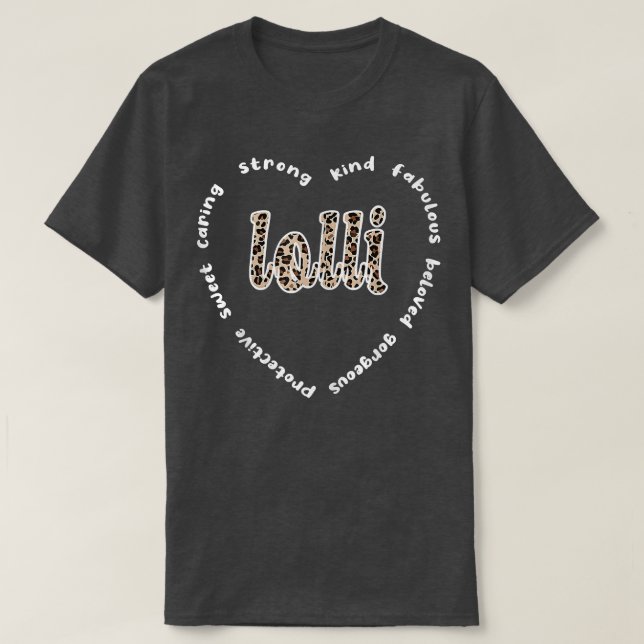 Kvinnor Lolli Heart Lolli Grandmor Apprecition  T Shirt (Design framsida)