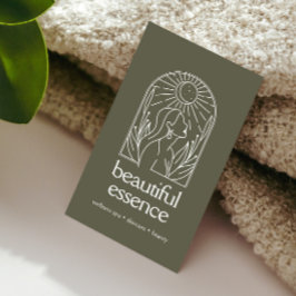 KVINNOR Löv Måne Arch Hälsa Dag - SPA SAGE Visitkort