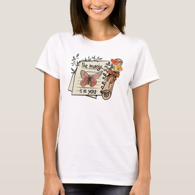 Kvinnor, magen finns i dig / Kvinnor T Shirt (Framsida)