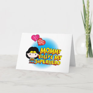 kvinnor Mamma Du är min superhjälte Kort