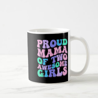 Kvinnor mamma till 2 flickor två döttrar mors dag kaffemugg