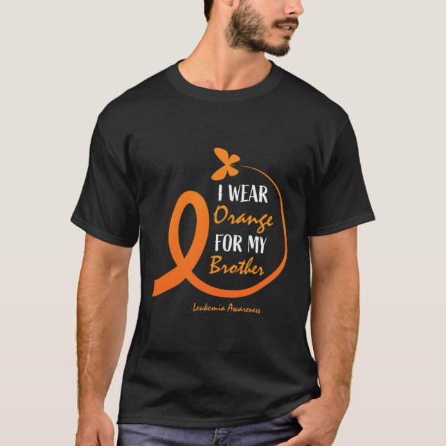 Kvinnor Manar I Bära Orange för min broder Leukemi T Shirt (Framsida)