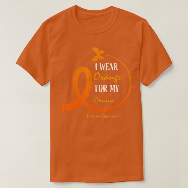 Kvinnor Manar I Bära Orange för min kusin Leukemia T Shirt (Design framsida)